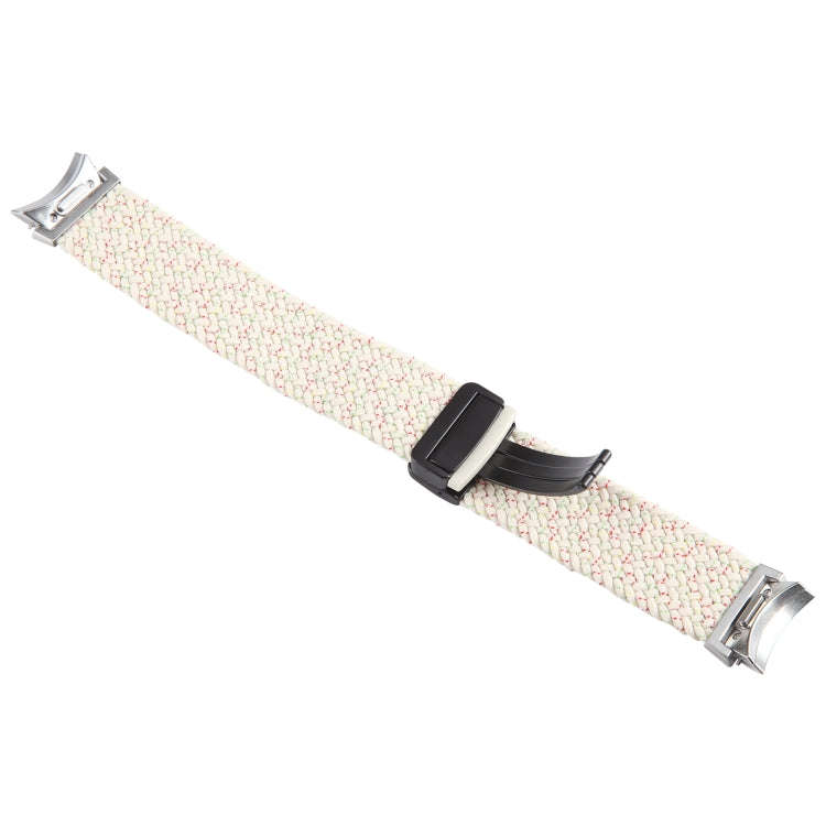 For Samsung Galaxy Watch 6 / 5 / 4 Magnetic Fold Buckle Nylon Woven Watch Band(Starlight Colorful)