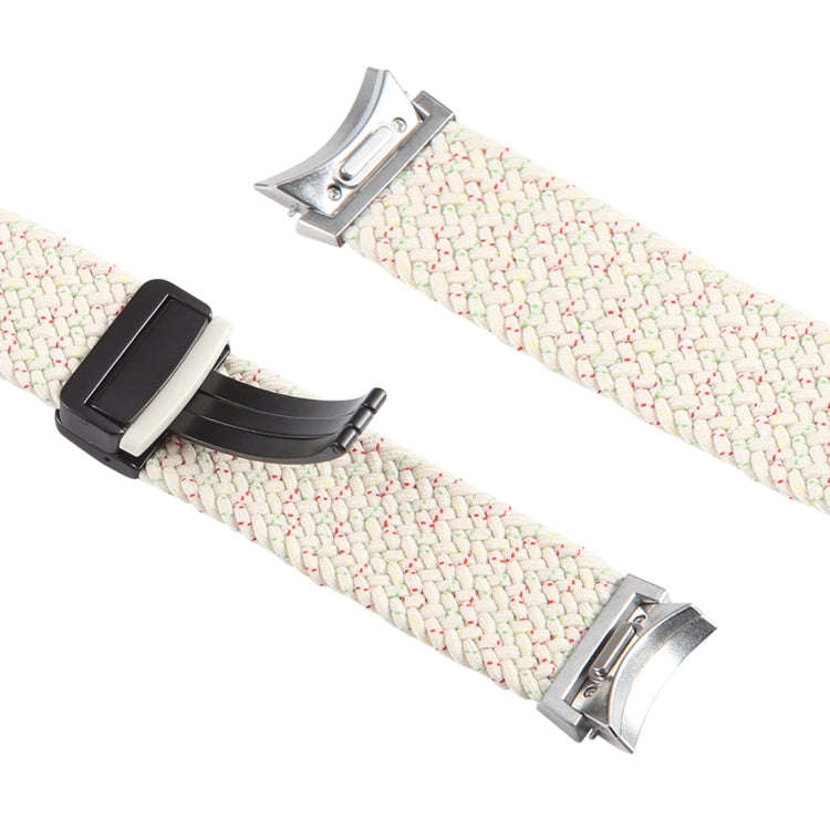 For Samsung Galaxy Watch 6 / 5 / 4 Magnetic Fold Buckle Nylon Woven Watch Band(Starlight Colorful)