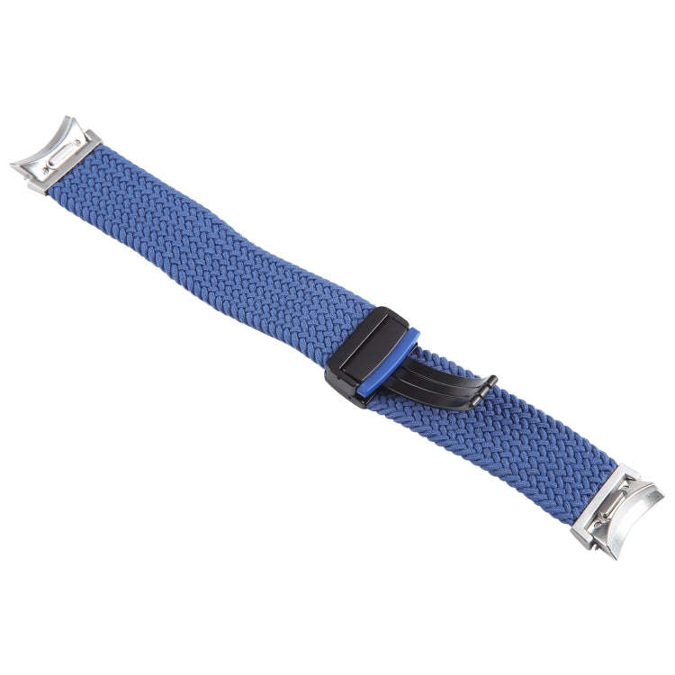 For Samsung Galaxy Watch 6 / 5 / 4 Magnetic Fold Buckle Nylon Woven Watch Band(Blue)