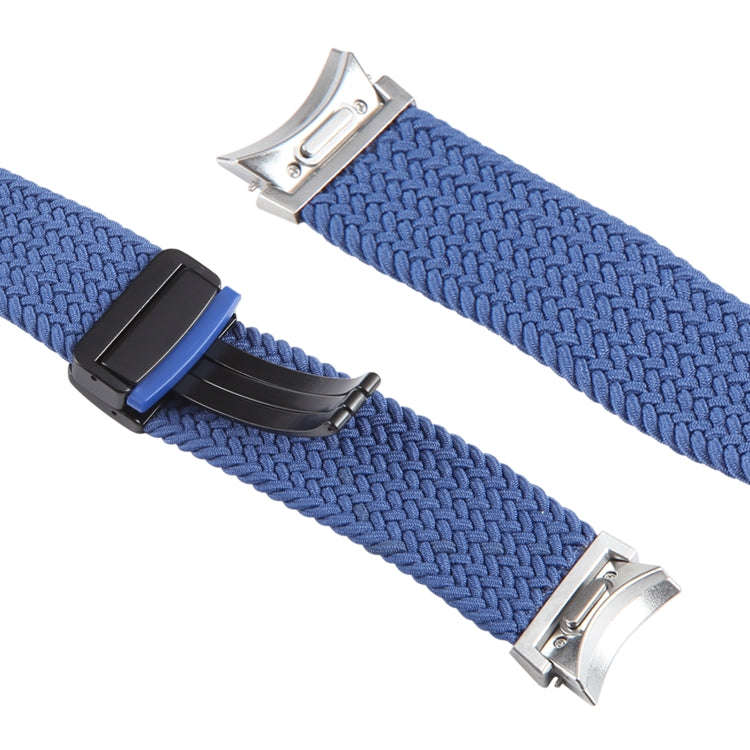 For Samsung Galaxy Watch 6 / 5 / 4 Magnetic Fold Buckle Nylon Woven Watch Band(Blue)