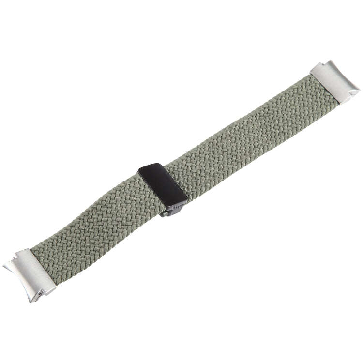 For Samsung Galaxy Watch 6 / 5 / 4 Magnetic Fold Buckle Nylon Woven Watch Band(Green)