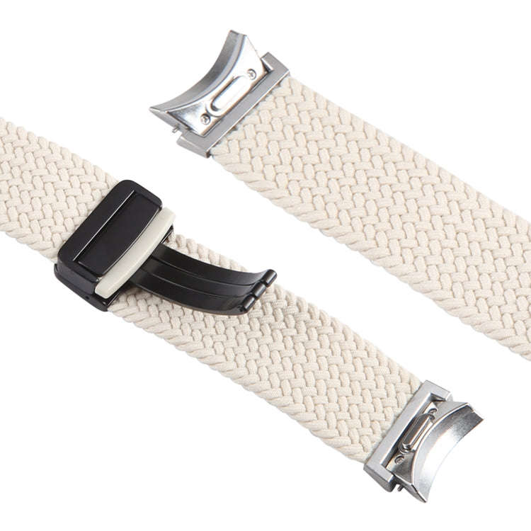 For Samsung Galaxy Watch 6 / 5 / 4 Magnetic Fold Buckle Nylon Woven Watch Band(Starlight Color)