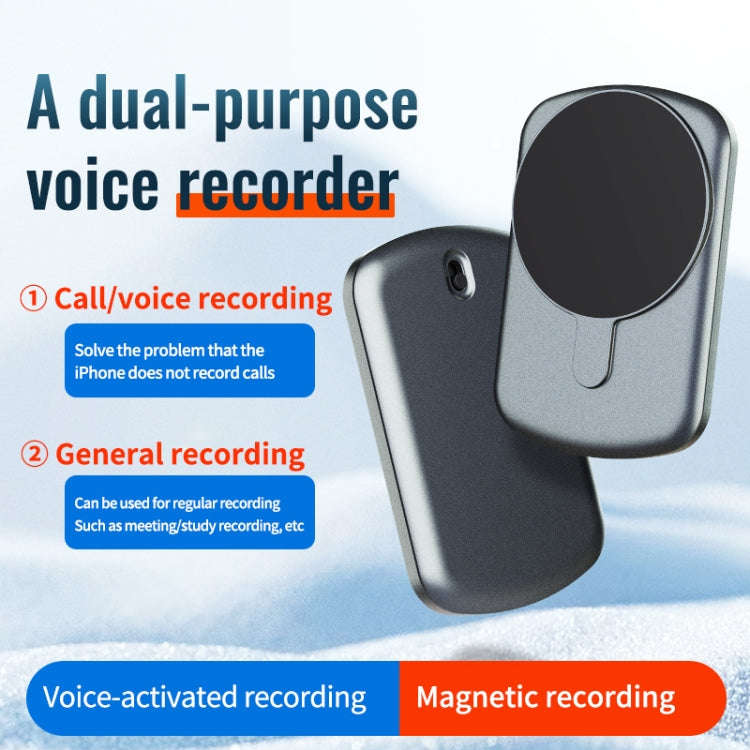 JNN A1 Strong Magnetic Mobile Call Voice Recorder, Memory:4GB(Black)