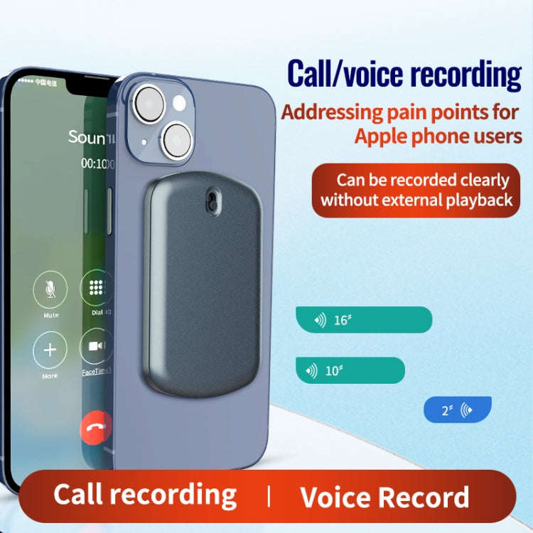 JNN A1 Strong Magnetic Mobile Call Voice Recorder, Memory:4GB(Black)