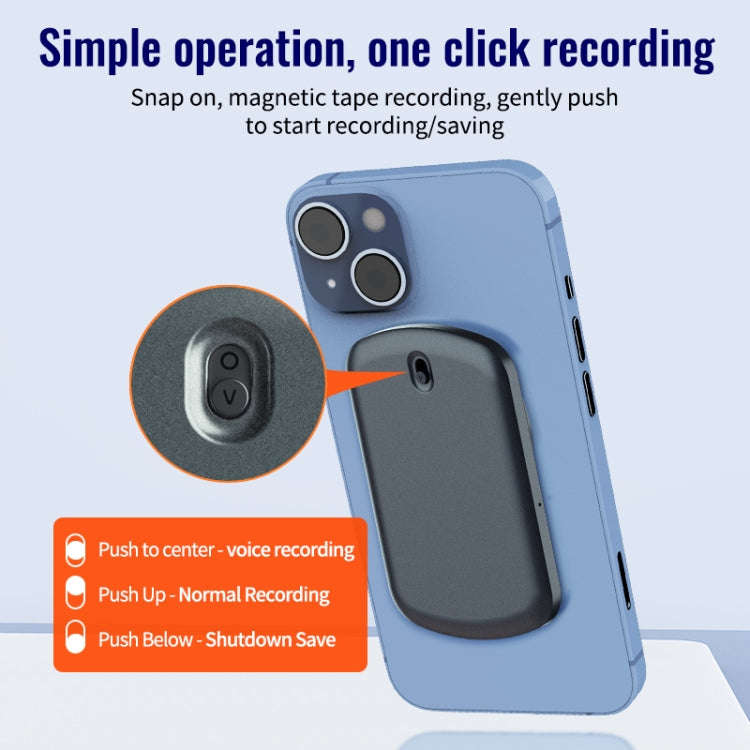 JNN A1 Strong Magnetic Mobile Call Voice Recorder, Memory:4GB(Black)