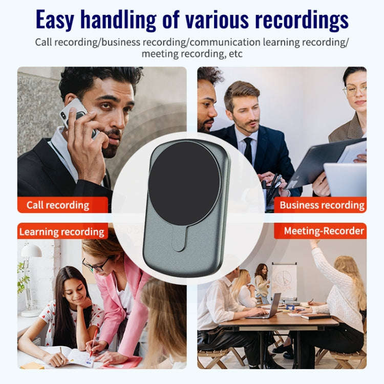 JNN A1 Strong Magnetic Mobile Call Voice Recorder, Memory:4GB(Black)