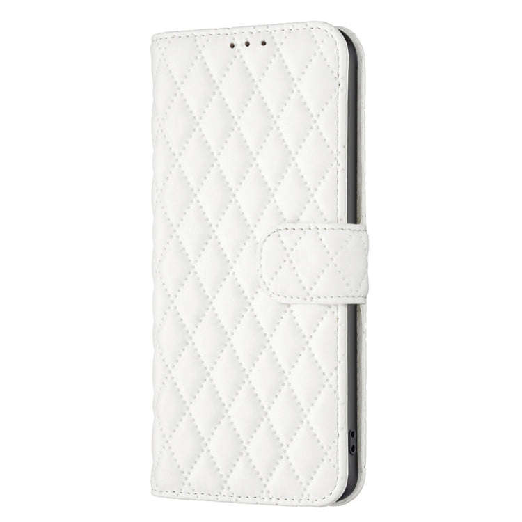 For Tecno Pova 6 Neo Diamond Lattice Wallet Flip Leather Phone Case(White)