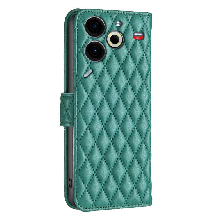 For Tecno Pova 6 Neo Diamond Lattice Wallet Flip Leather Phone Case(Green)