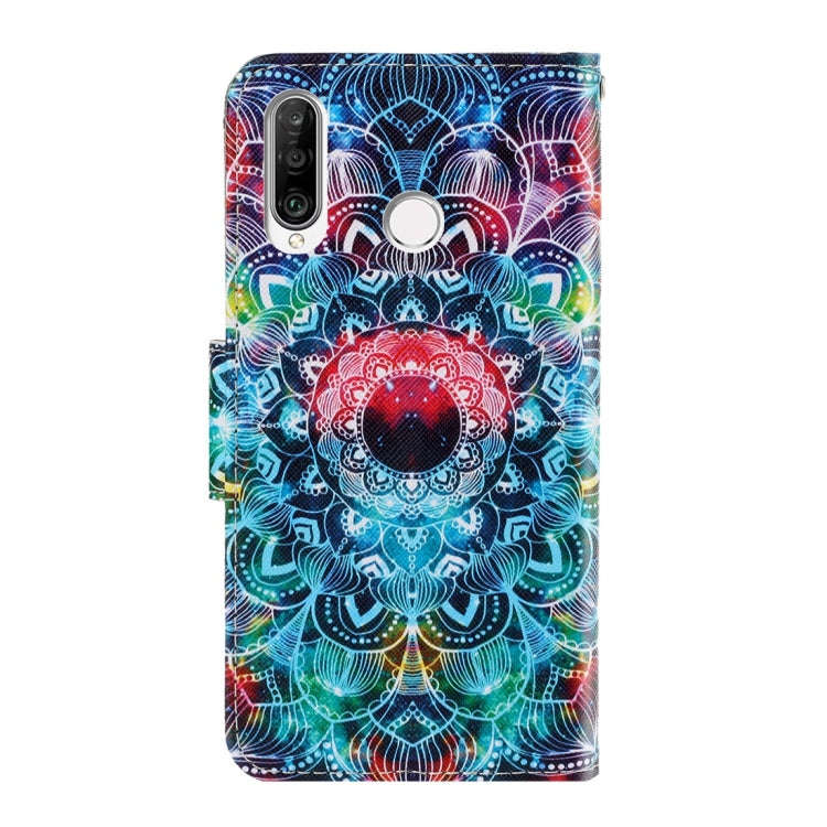 For Huawei Y6p 3D Colored Drawing Horizontal Flip PU Leather Case with Holder & Card Slots & Wall...