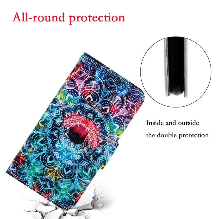 For Huawei Y6p 3D Colored Drawing Horizontal Flip PU Leather Case with Holder & Card Slots & Wall...