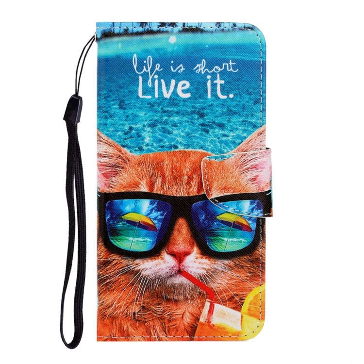 For Huawei Y6p 3D Colored Drawing Horizontal Flip PU Leather Case with Holder & Card Slots & Wall...