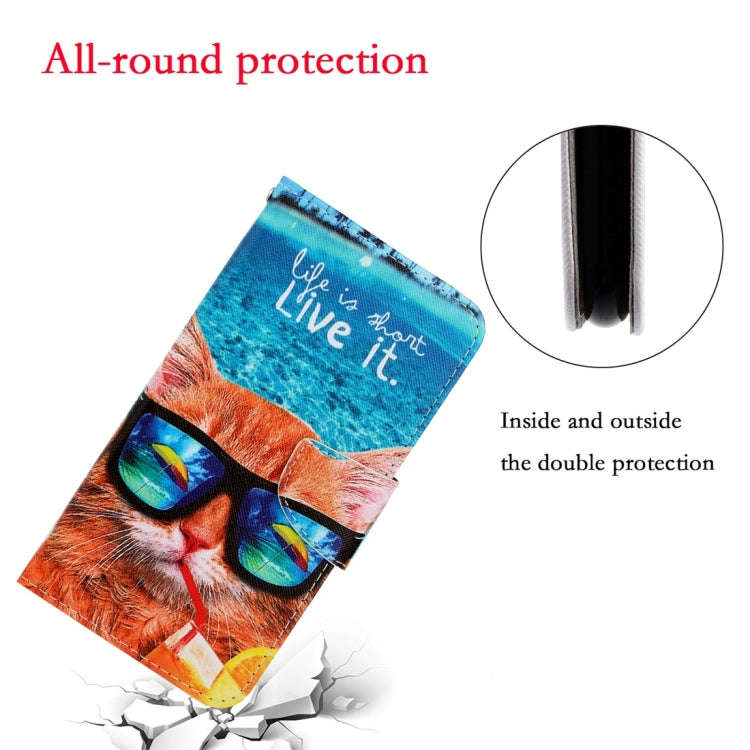 For Huawei Y6p 3D Colored Drawing Horizontal Flip PU Leather Case with Holder & Card Slots & Wall...
