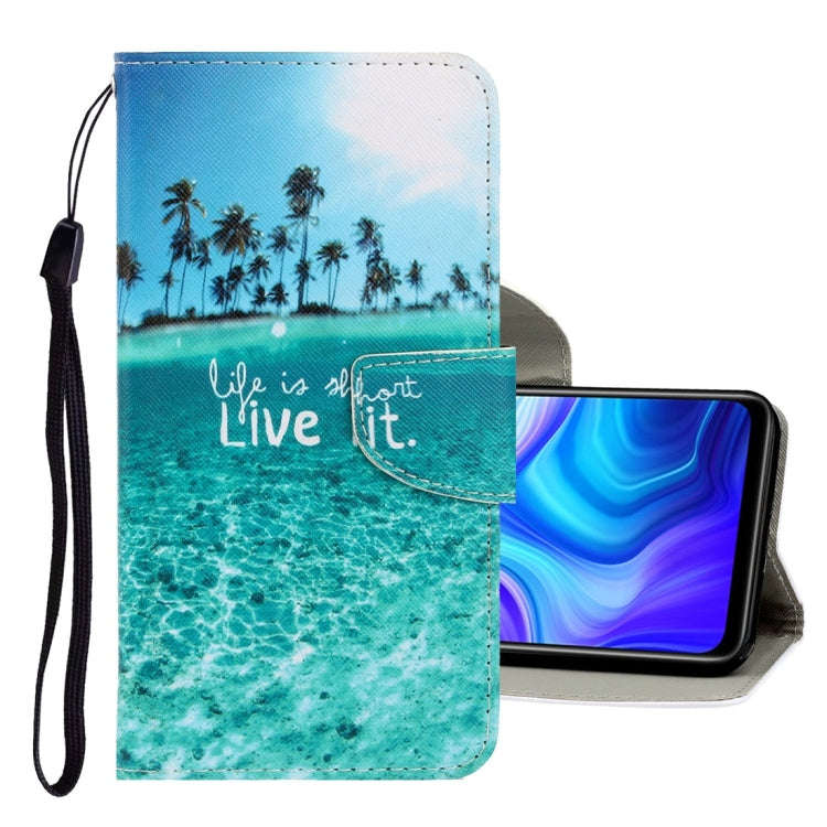 For Huawei Y6p 3D Colored Drawing Horizontal Flip PU Leather Case with Holder & Card Slots & Wall...