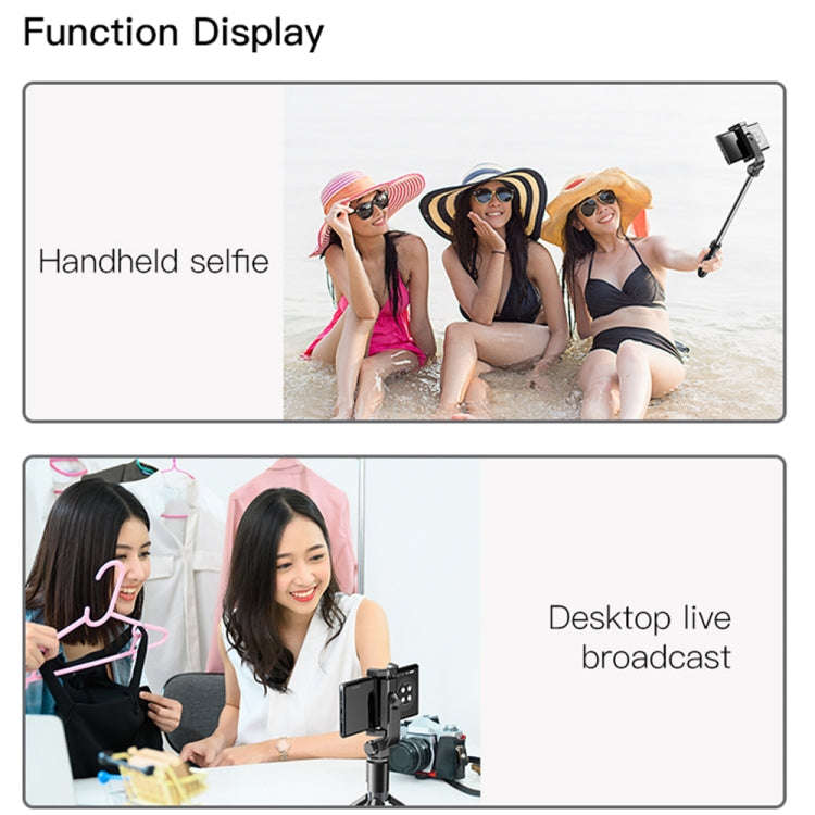 Yesido SF11 Retractable Bluetooth Tripod Phone Live Broadcast Selfie Stand(Black)