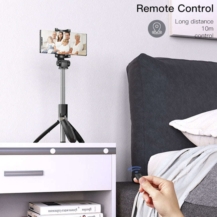 Yesido SF11 Retractable Bluetooth Tripod Phone Live Broadcast Selfie Stand(Black)