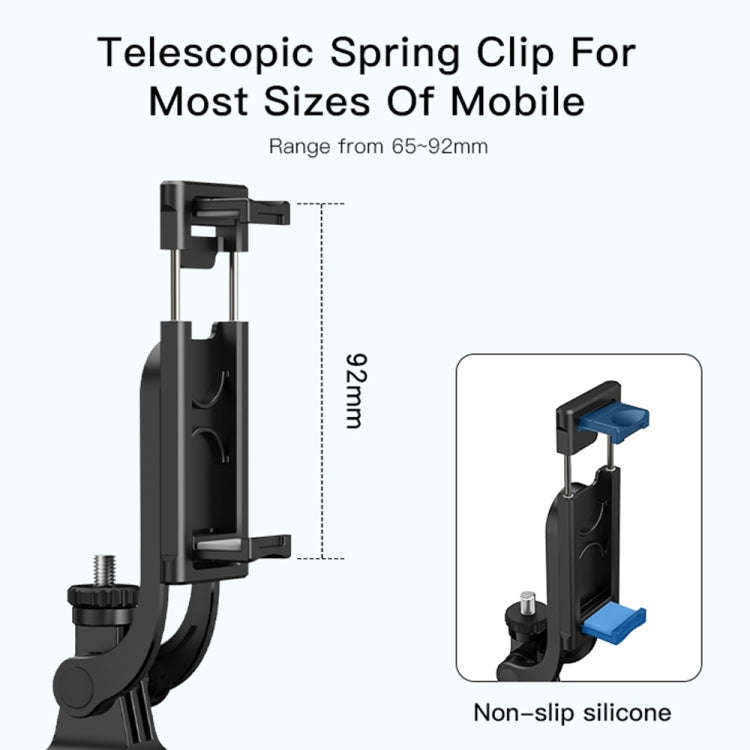 Yesido SF13 Retractable Extended Bluetooth Tripod Phone Live Streaming Selfie Stand(Black)