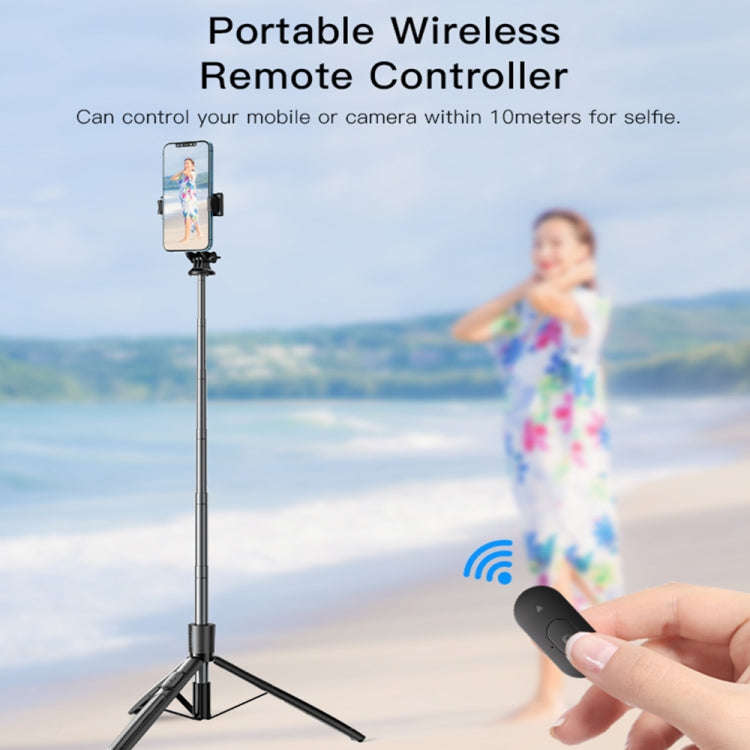 Yesido SF13 Retractable Extended Bluetooth Tripod Phone Live Streaming Selfie Stand(Black)