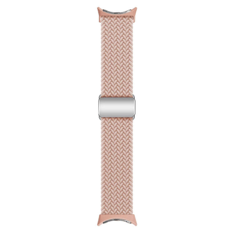 For Google Pixel Watch / Watch 2 Nylon Loop Magnetic Buckle Watch Band(Pink Sand)