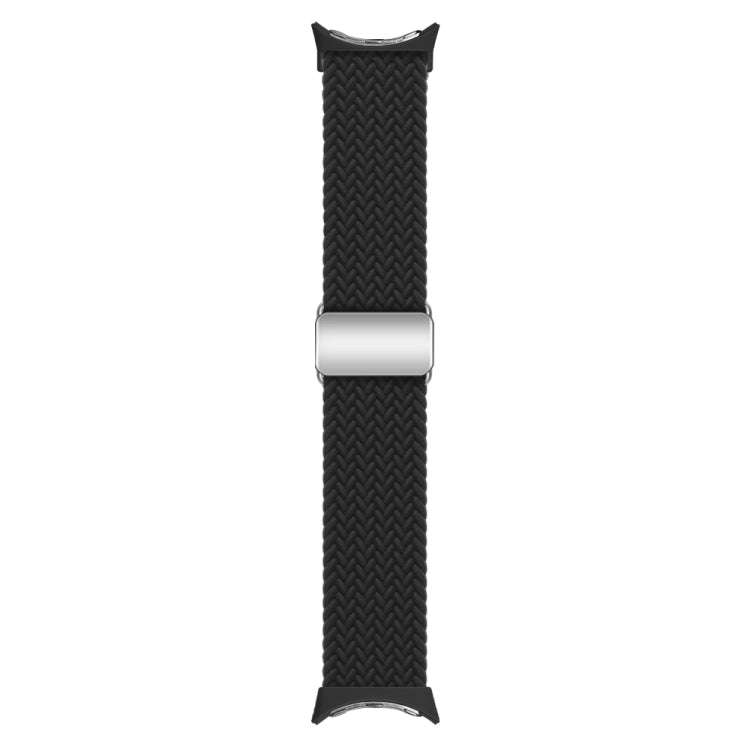 For Google Pixel Watch / Watch 2 Nylon Loop Magnetic Buckle Watch Band(Black)