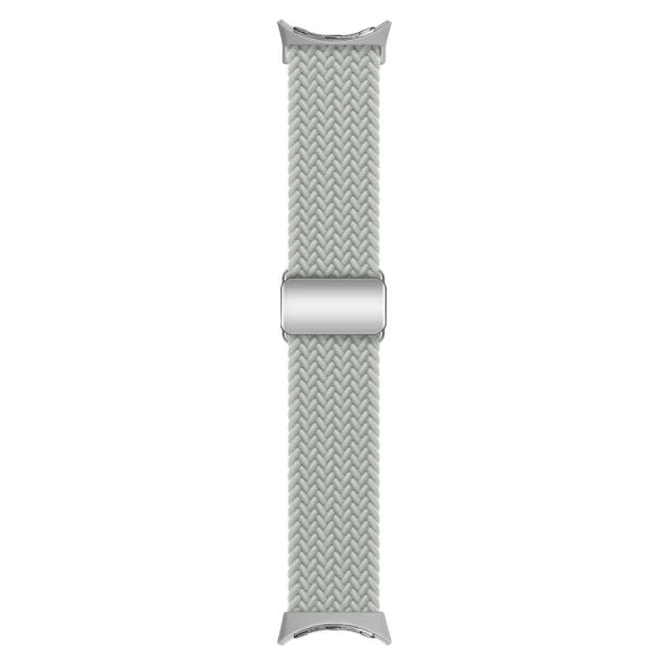 For Google Pixel Watch / Watch 2 Nylon Loop Magnetic Buckle Watch Band(Light Grey)