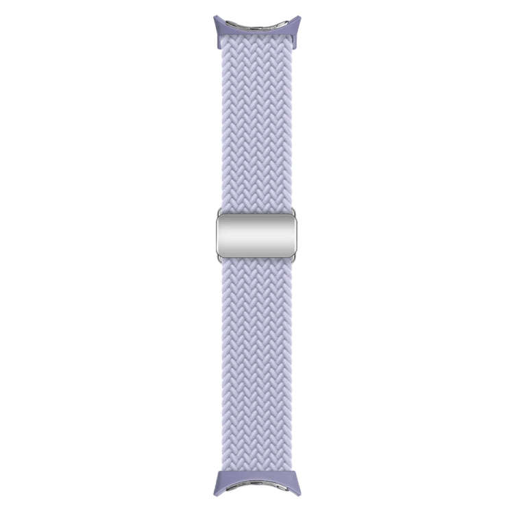 For Google Pixel Watch / Watch 2 Nylon Loop Magnetic Buckle Watch Band(Fog Purple)