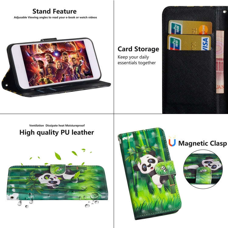 For Sony Xperia L4 3D Painting Pattern Horizontal Flip TPU + PU Leather Case with Holder & Card S...