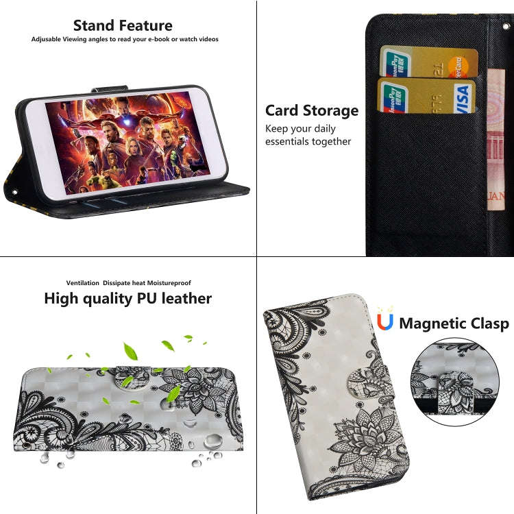 For Sony Xperia L4 3D Painting Pattern Horizontal Flip TPU + PU Leather Case with Holder & Card S...