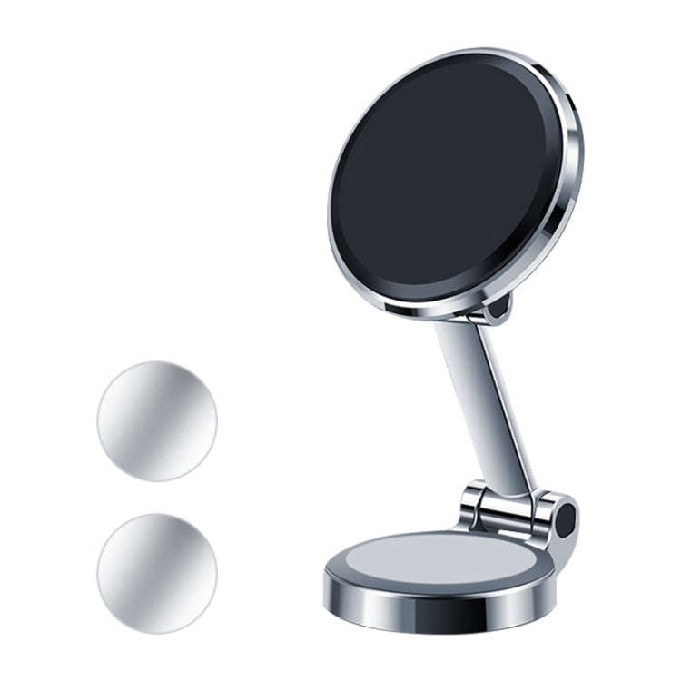 ZF016 Magnetic Alloy Foldable Car Dashboard Phone Holder(Silver)
