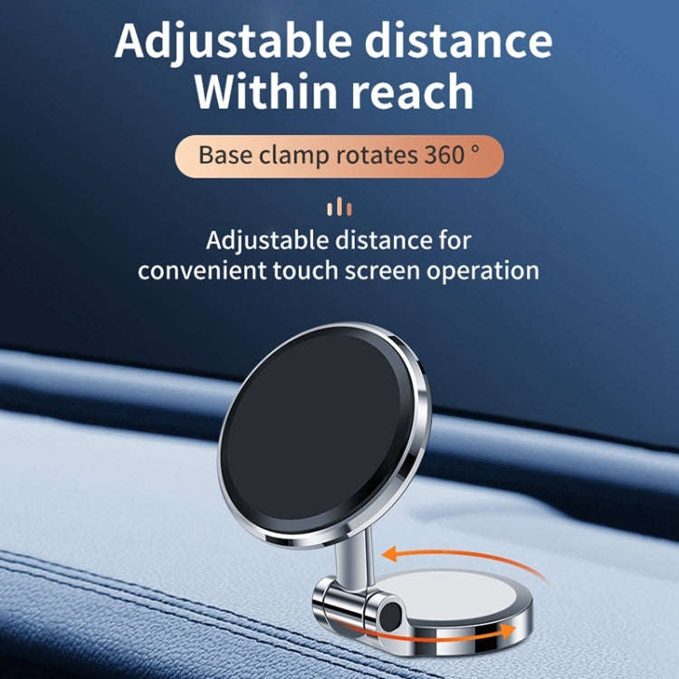 ZF016 Magnetic Alloy Foldable Car Dashboard Phone Holder(Silver)