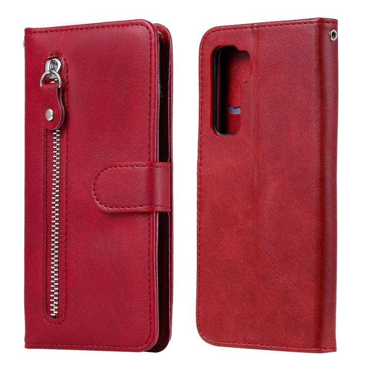 For Huawei P40 Lite (5G) / Nova 7 SE Fashion Calf Texture Zipper Horizontal Flip Leather Case wit...