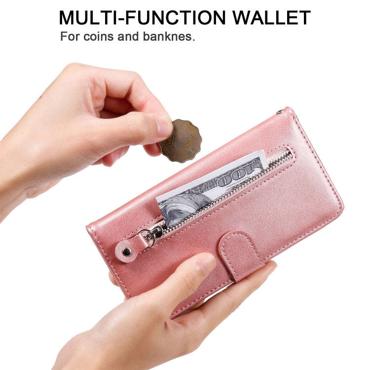 For Huawei Y5p Fashion Calf Texture Zipper Horizontal Flip Leather Case with Stand & Card Slots &...