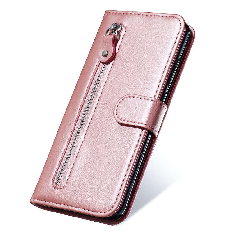 For Huawei Y5p Fashion Calf Texture Zipper Horizontal Flip Leather Case with Stand & Card Slots &...