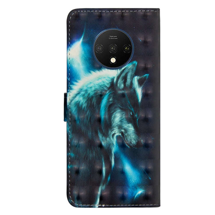 For OnePlus 7T 3D Painting Pattern Horizontal Flip TPU + PU Leather Case with Holder & Card Slots...