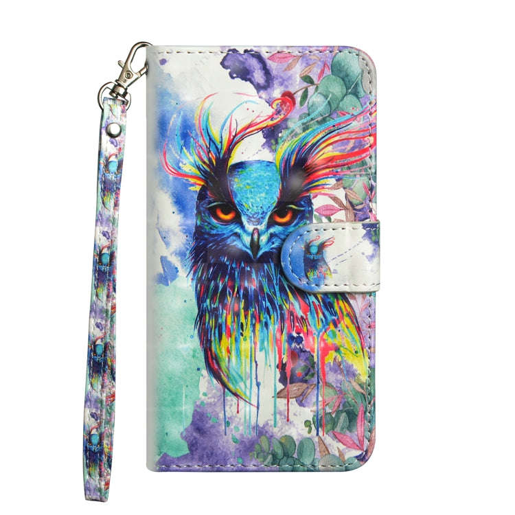 For OnePlus 7T 3D Painting Pattern Horizontal Flip TPU + PU Leather Case with Holder & Card Slots...