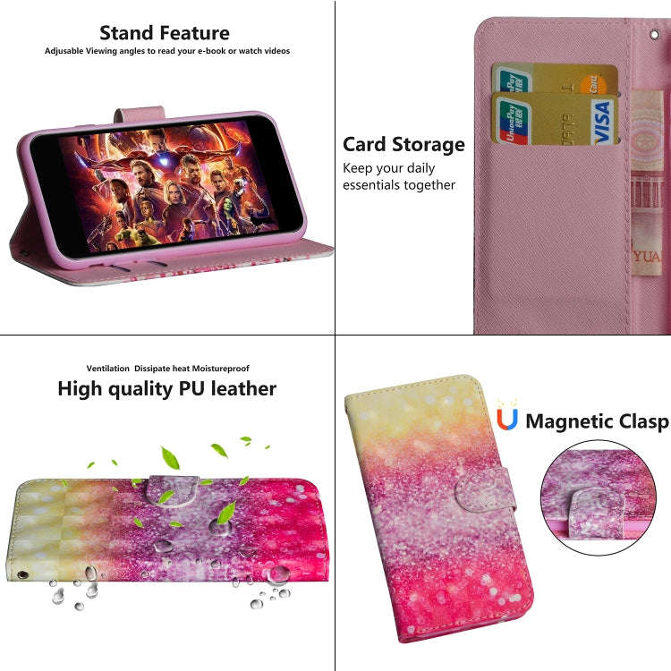 For OnePlus 7T 3D Painting Pattern Horizontal Flip TPU + PU Leather Case with Holder & Card Slots...