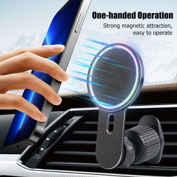 360 Degree Rotating Car Air Outlet Magnetic Phone Holder(Grey)
