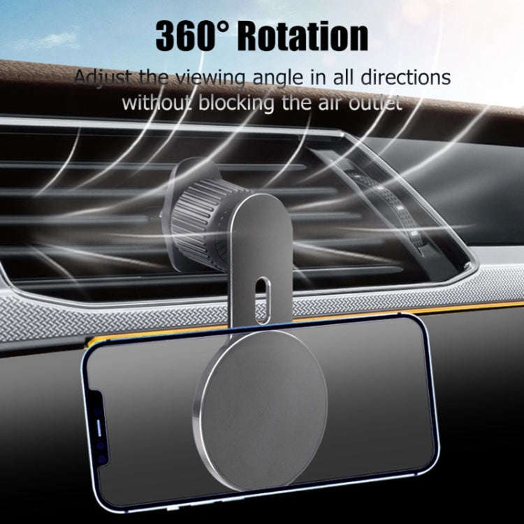 360 Degree Rotating Car Air Outlet Magnetic Phone Holder(Grey)