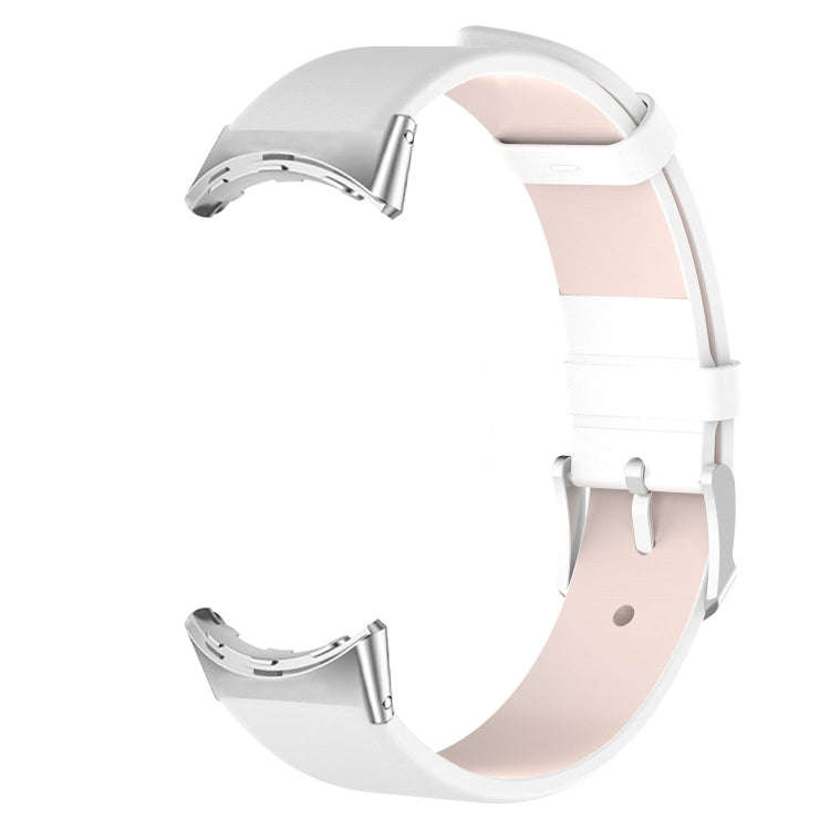 For Google Pixel Watch 2 / Pixel Watch Leather Watch Band(White)