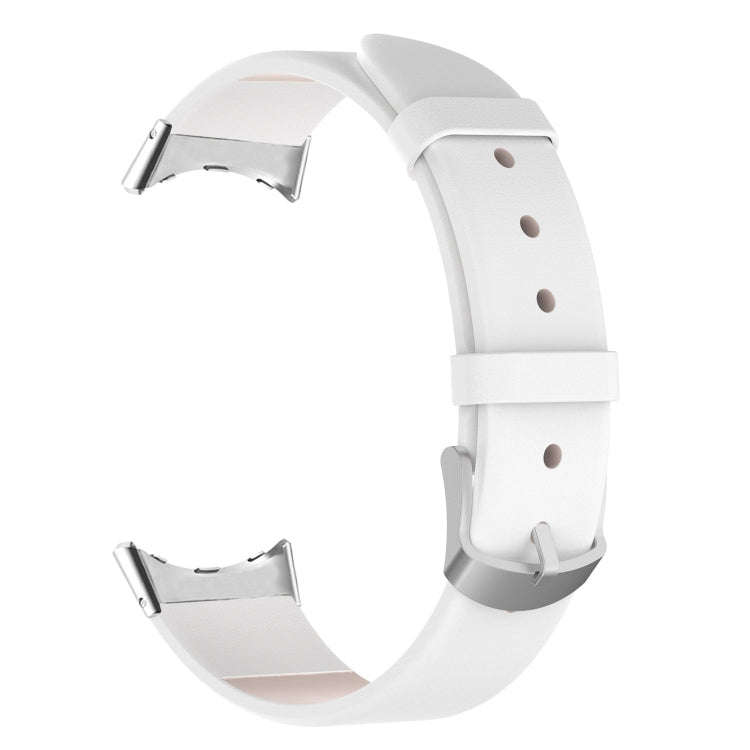 For Google Pixel Watch 2 / Pixel Watch Leather Watch Band(White)