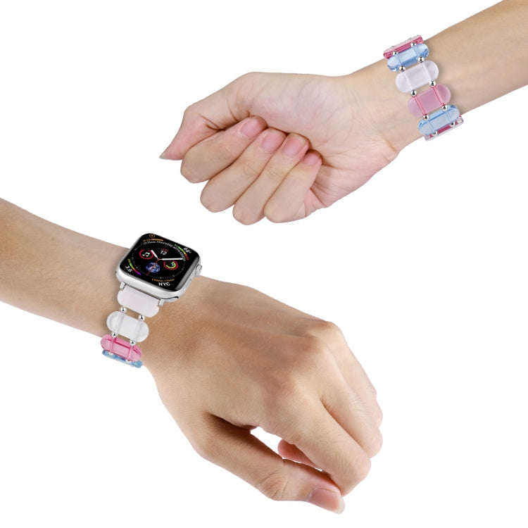 For Apple Watch Series 5 40mm Stretch Resin Watch Band(Colorful)