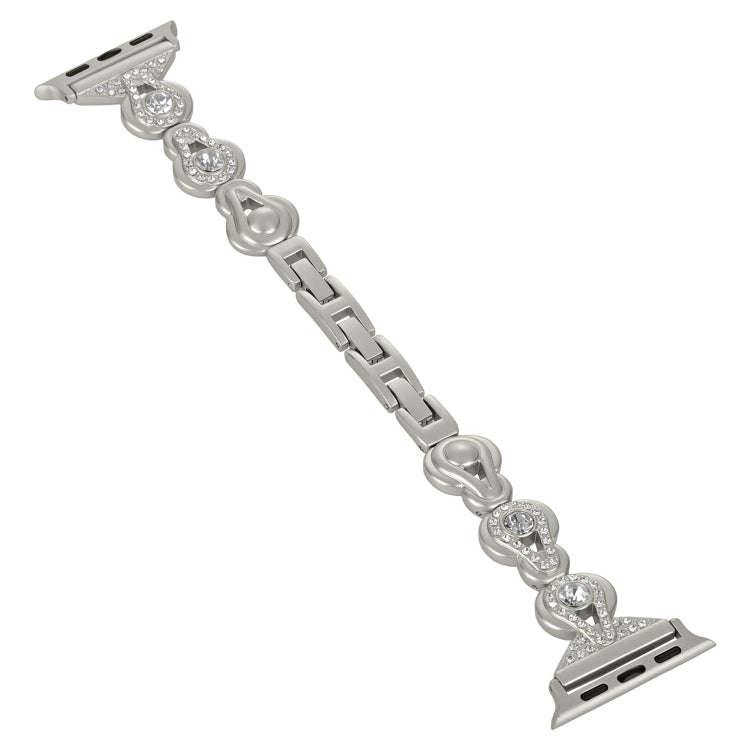 For Apple Watch Ultra 49mm Gourd Diamond Metal Watch Band(Starlight Color)