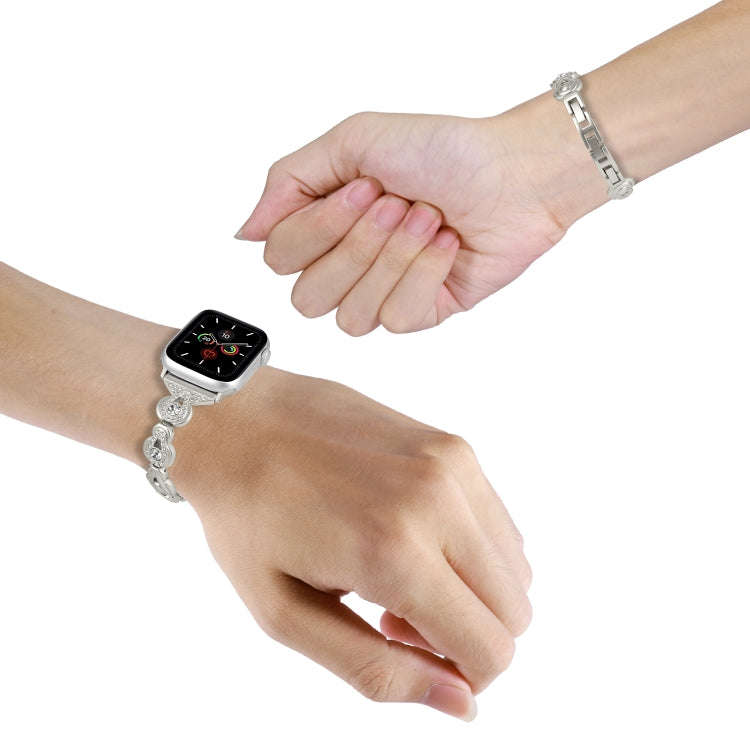 For Apple Watch Ultra 49mm Gourd Diamond Metal Watch Band(Starlight Color)