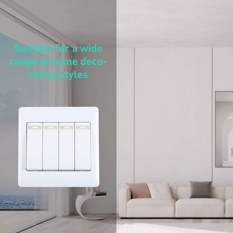 185-265V Wall Switch 86mm, Specification:Four Buttons