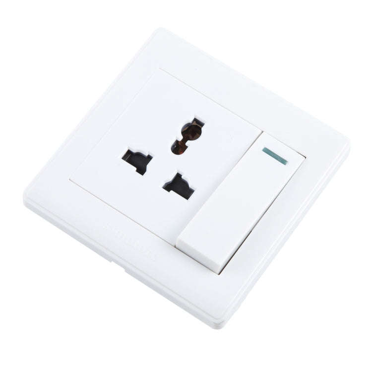 185-265V Multifunctional Wall Switch 86mm with Three-hole Power Socket