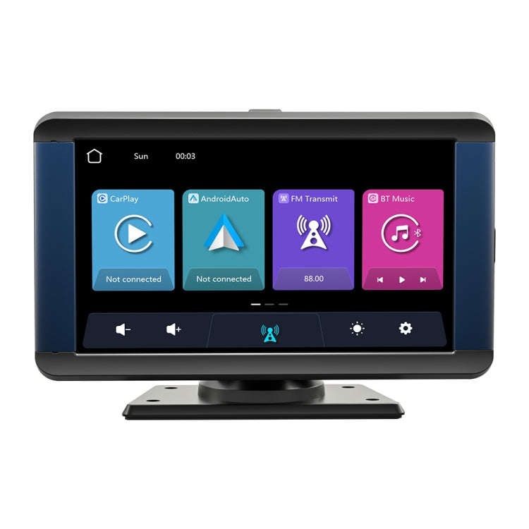 B300R 7 inch Portable Car MP5 Player Built-in Driving Recorder Support CarPlay / Android Auto(Black)