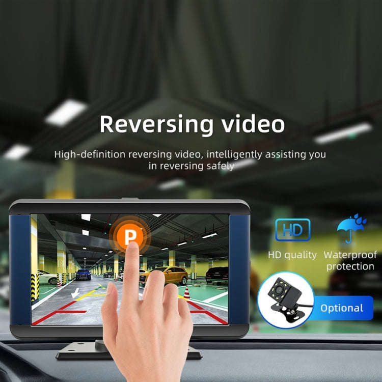 B300R 7 inch Portable Car MP5 Player Built-in Driving Recorder Support CarPlay / Android Auto(Black)