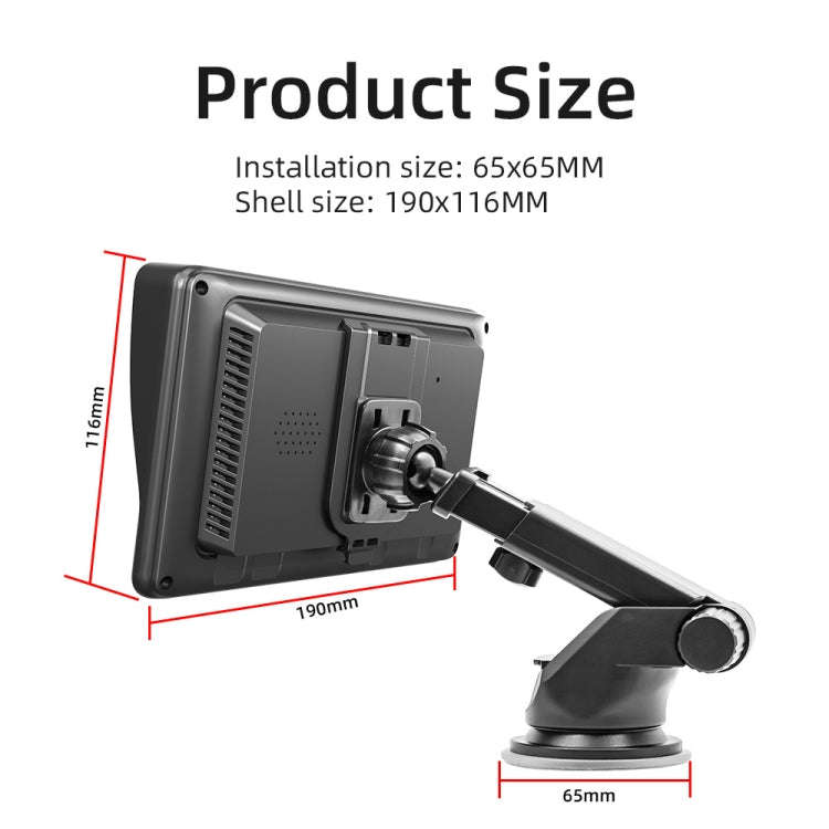 B5310 7 inch Portable Car MP5 Player Support CarPlay / Android Auto(Black)