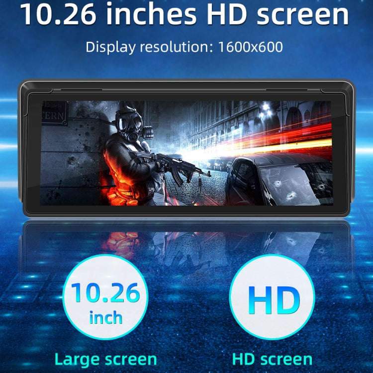 B5313 10.26 inch Portable Car MP5 Player Support CarPlay / Android Auto(Black)