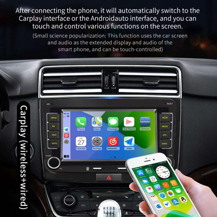 S9070 For Volkswagen 7 inch Portable Car MP5 Player Support CarPlay / Android Auto, Specification...