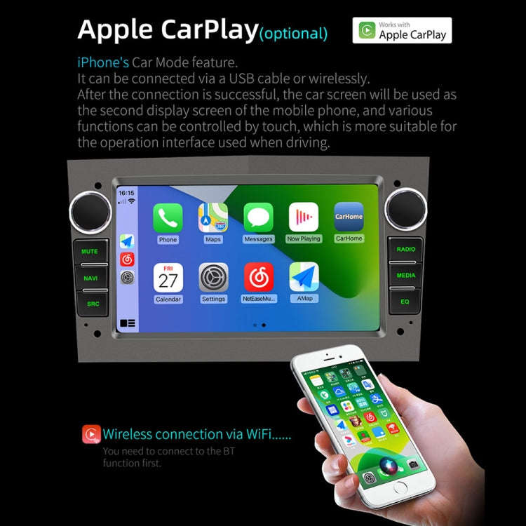 S-OB7A 7 inch Portable Car MP5 Player Built-in DAB Function Support CarPlay / Android Auto for OP...